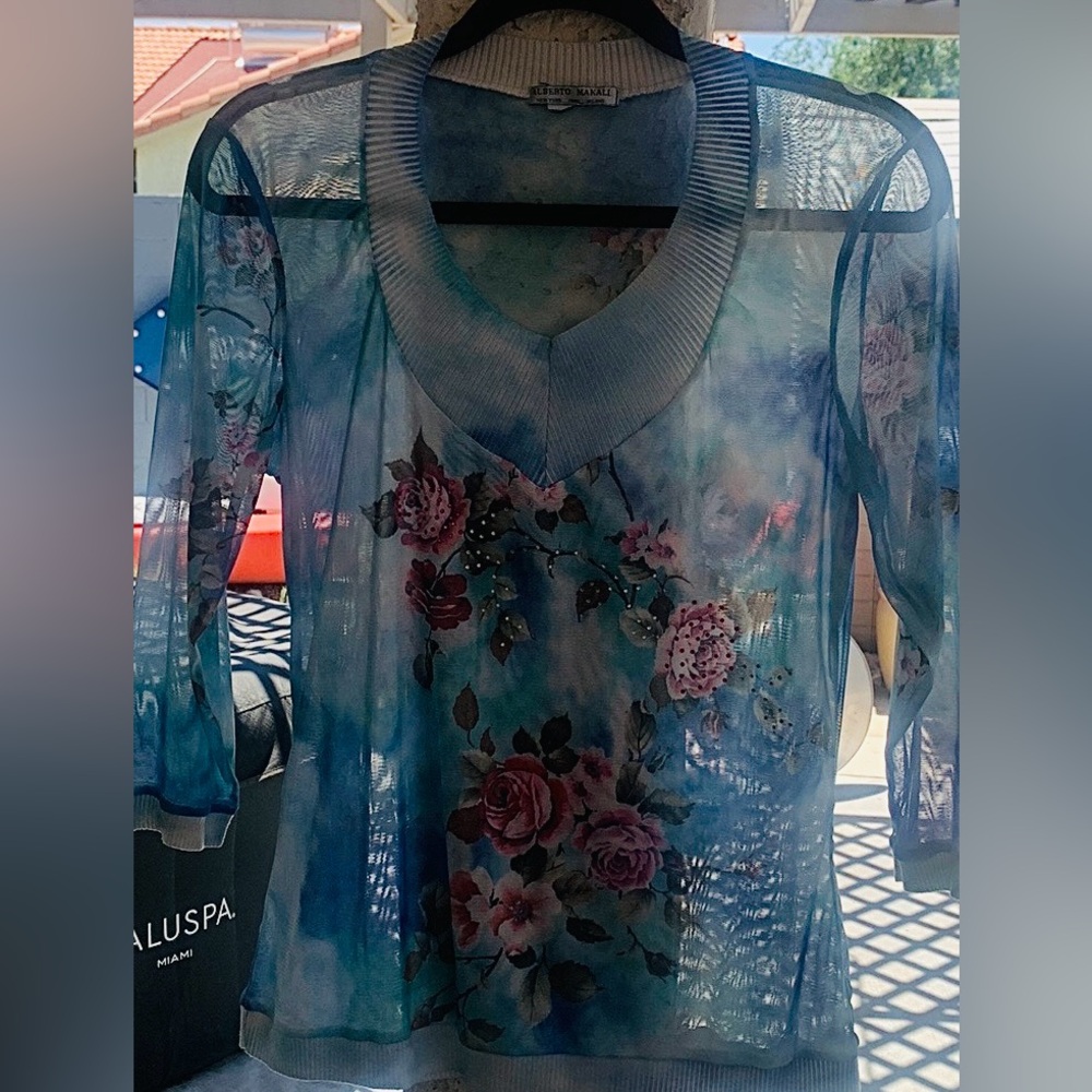 Like New Sheer Blouse. Never Been Worn. Beautiful and Lightweight.